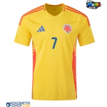 Moški Nogometni dresi Kolumbija Luis Diaz #7 Domači Copa America 2024 Kratek Rokav